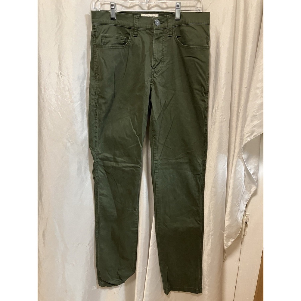 Goodthreads Mens Slim Fit 5 Pocket Olive Green Pants Size 29Wx‎ 34L EXC COND